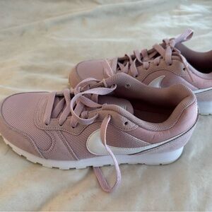Nike Women's Light Pink and White Sneakers